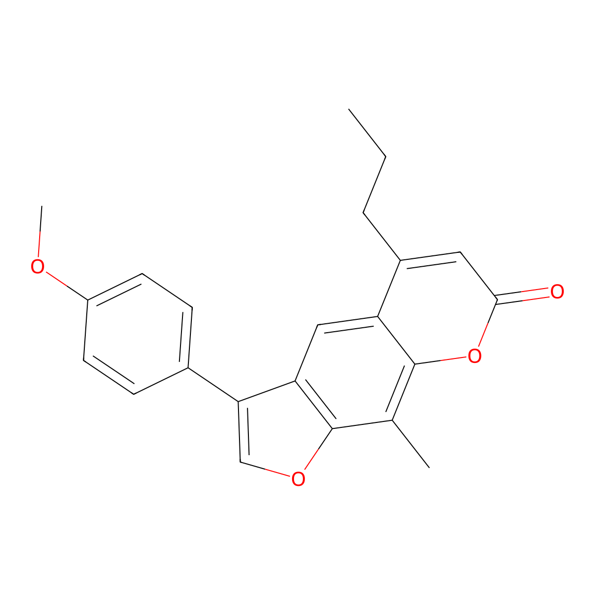 3-(4-methoxyphenyl)-9-methyl-5-propyl-7H-furo[3,2-g]chromen-7-one molecular structure, CAS 374765-11-4