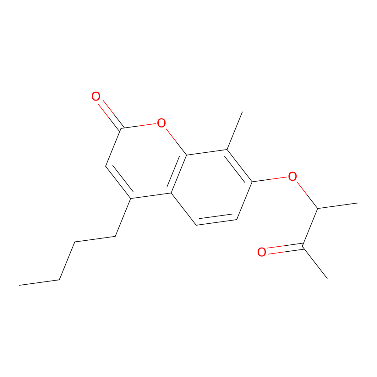 4-butyl-8-methyl-7-(1-methyl-2-oxopropoxy)-2H-chromen-2-one molecular structure, CAS 374765-19-2