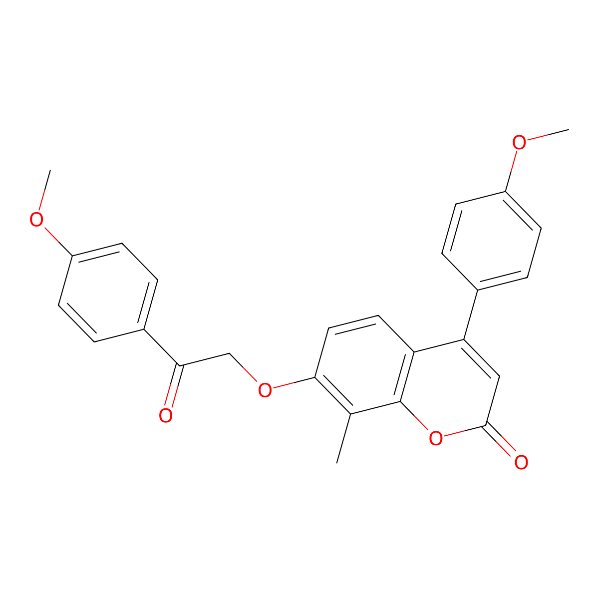 4-(4-methoxyphenyl)-7-[2-(4-methoxyphenyl)-2-oxoethoxy]-8-methyl-2H-chromen-2-one molecular structure, CAS 374765-20-5