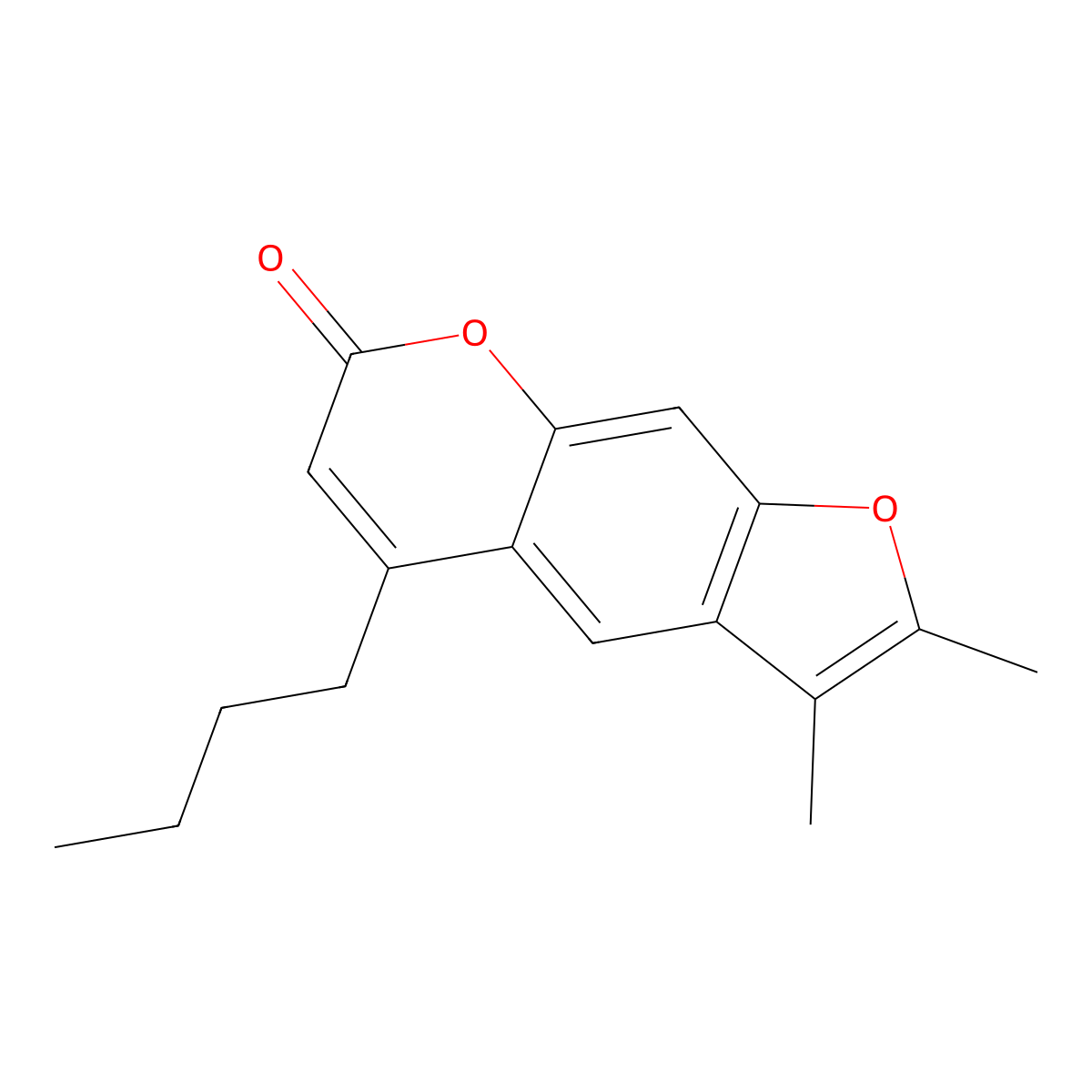 5-butyl-2,3-dimethyl-7H-furo[3,2-g]chromen-7-one molecular structure, CAS 374765-28-3