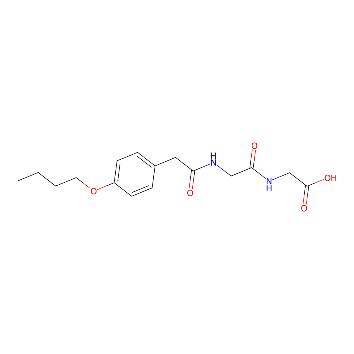 N-[(4-butoxyphenyl)acetyl]glycylglycine molecular structure, CAS 374765-46-5