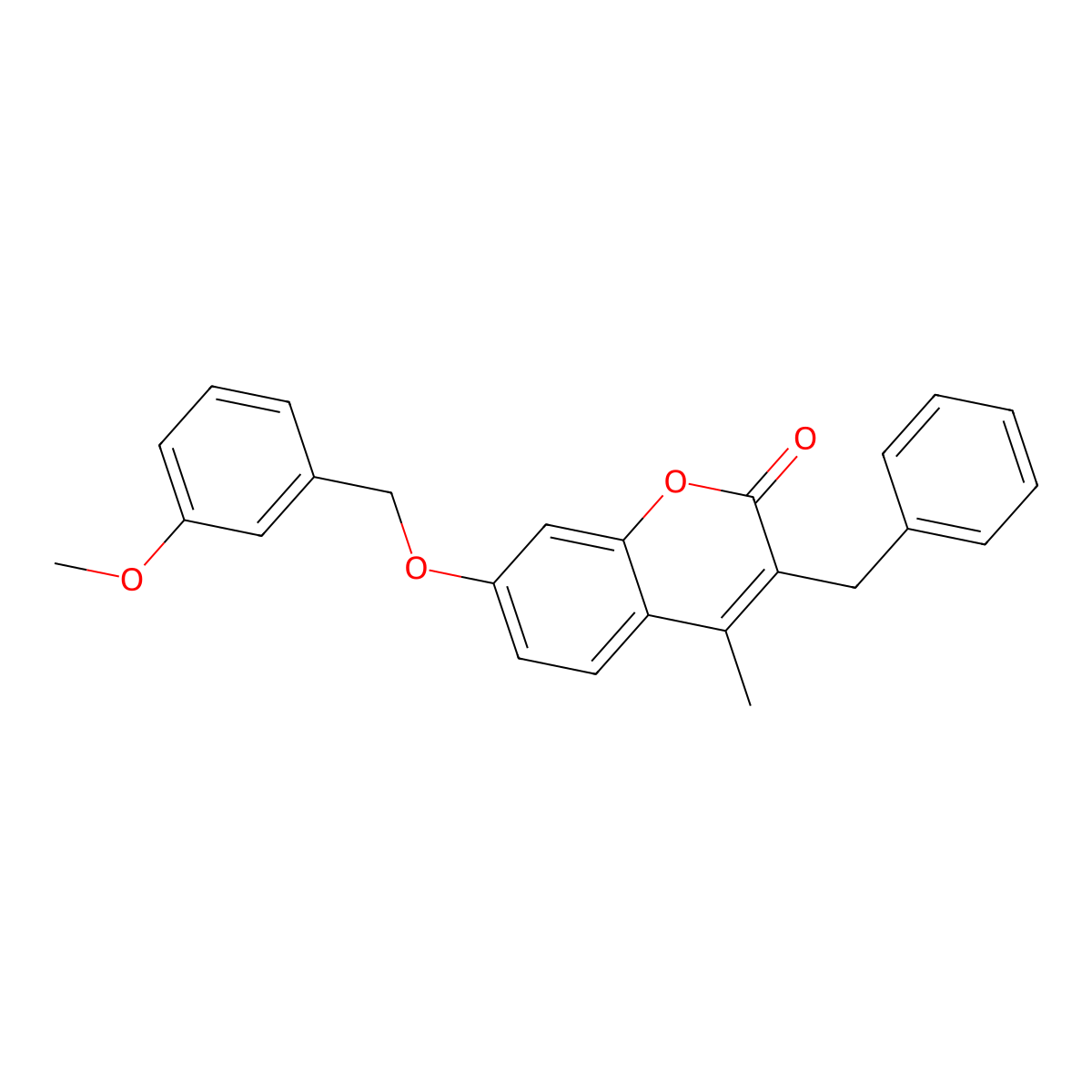 3-benzyl-7-[(3-methoxybenzyl)oxy]-4-methyl-2H-chromen-2-one molecular structure, CAS 374765-88-5