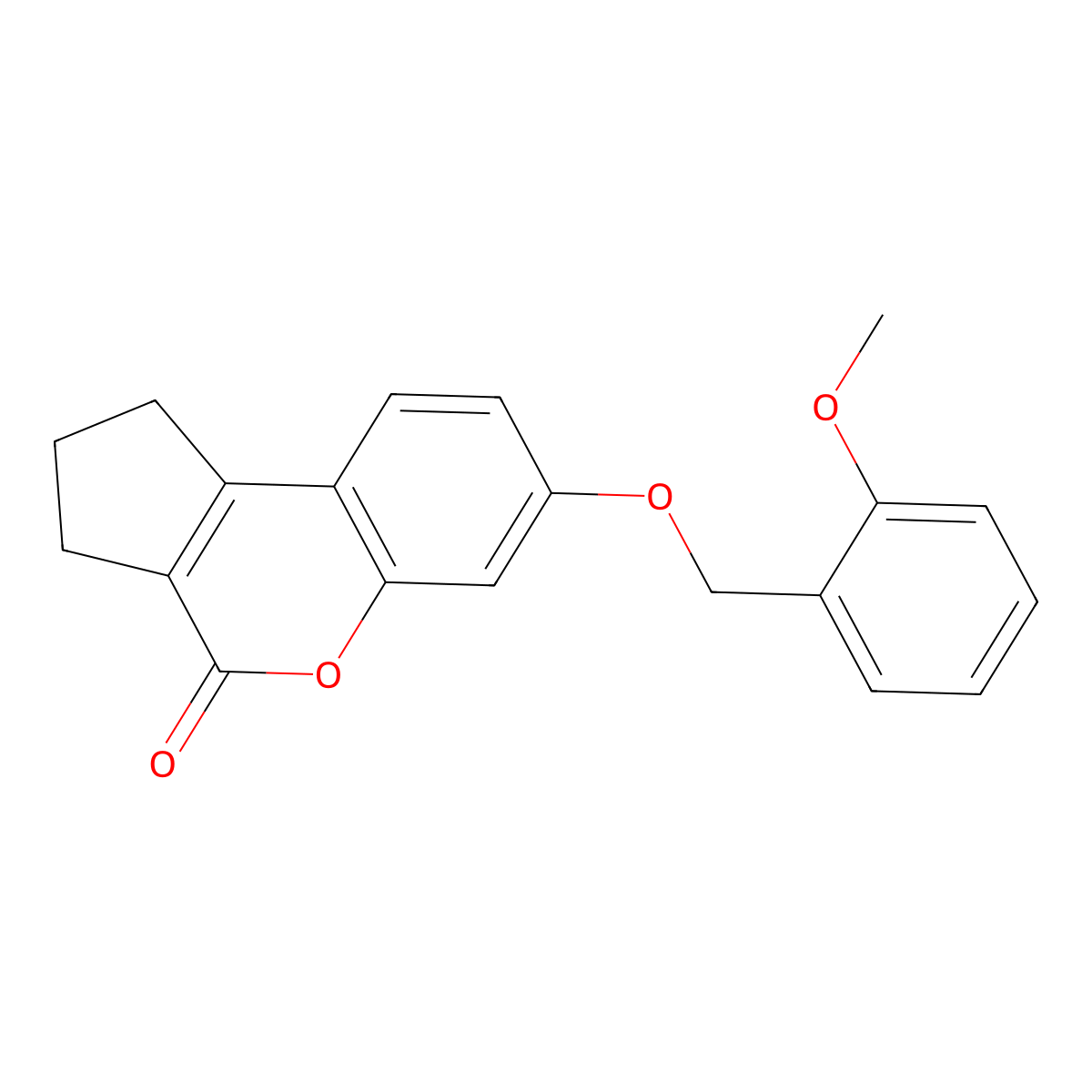 7-[(2-methoxybenzyl)oxy]-2,3-dihydrocyclopenta[c]chromen-4(1H)-one molecular structure, CAS 374765-91-0