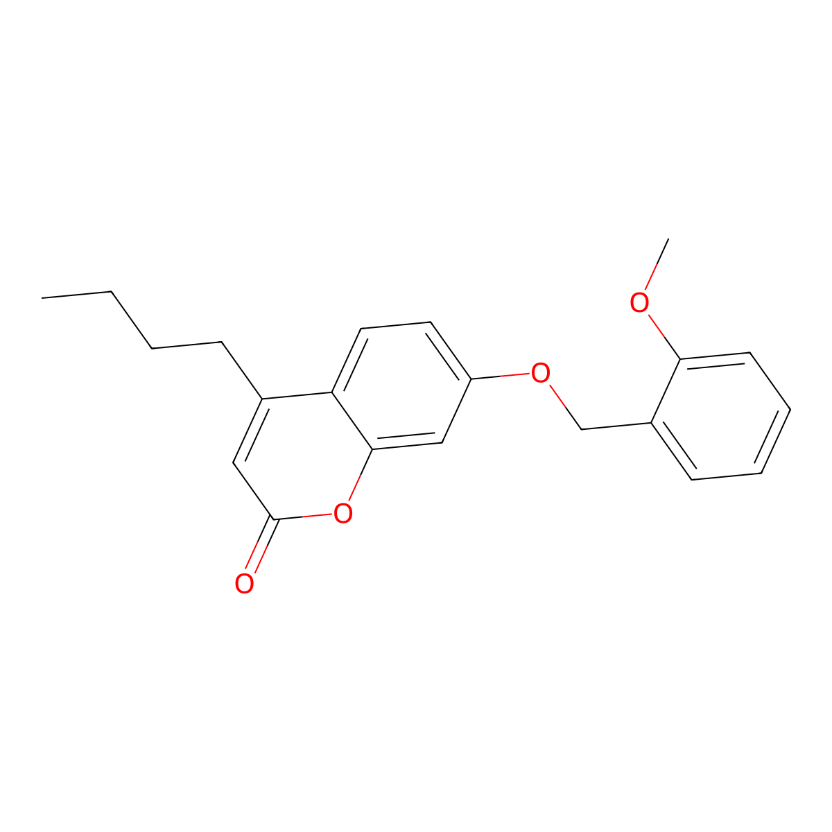 4-butyl-7-[(2-methoxybenzyl)oxy]-2H-chromen-2-one molecular structure, CAS 374766-06-0
