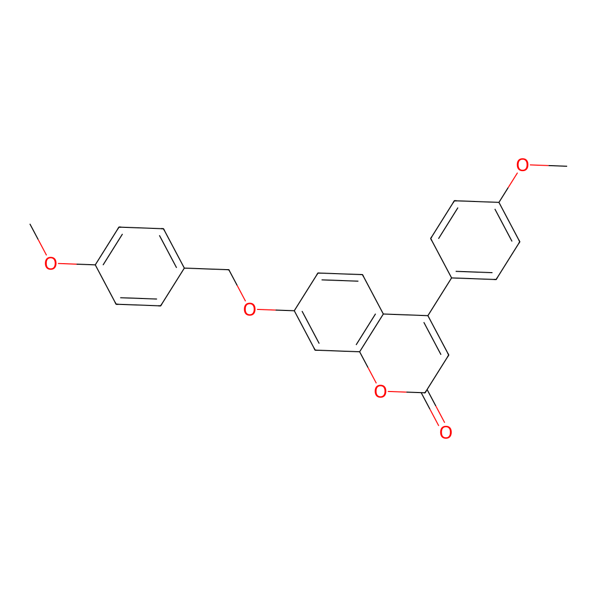 4-(4-Methoxyphenyl)-7-[(4-methoxyphenyl)methoxy]chromen-2-one molecular structure, CAS 374766-09-3
