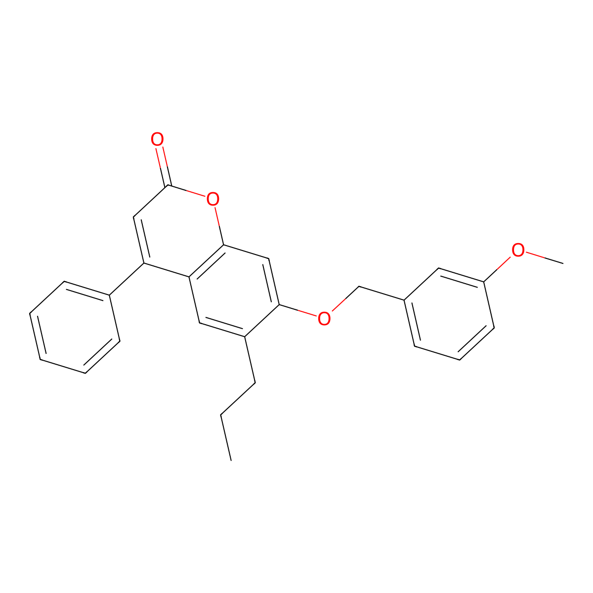 7-[(3-methoxybenzyl)oxy]-4-phenyl-6-propyl-2H-chromen-2-one molecular structure, CAS 374766-13-9