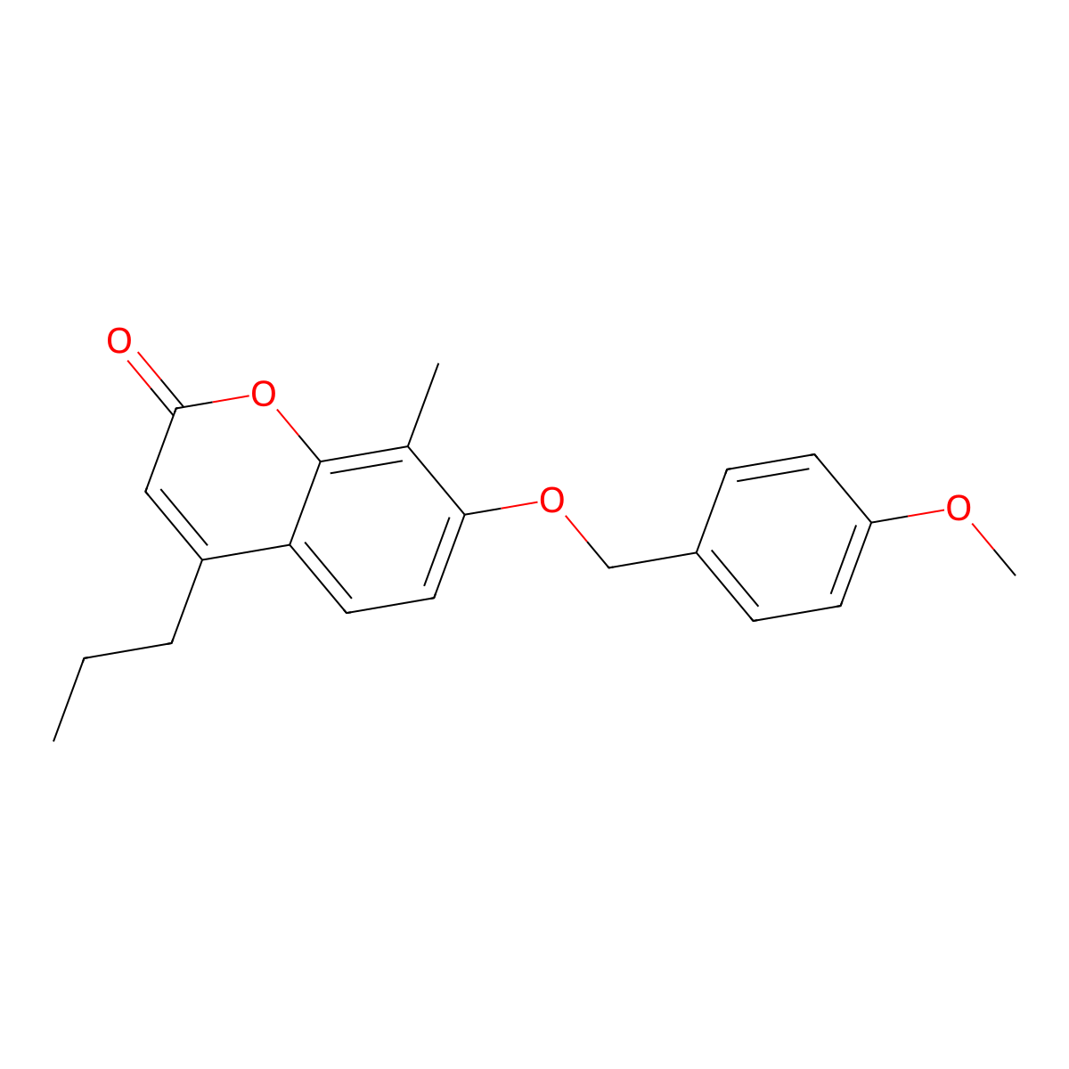 7-[(4-Methoxybenzyl)oxy]-8-methyl-4-propyl-2h-chromen-2-one molecular structure, CAS 374766-30-0