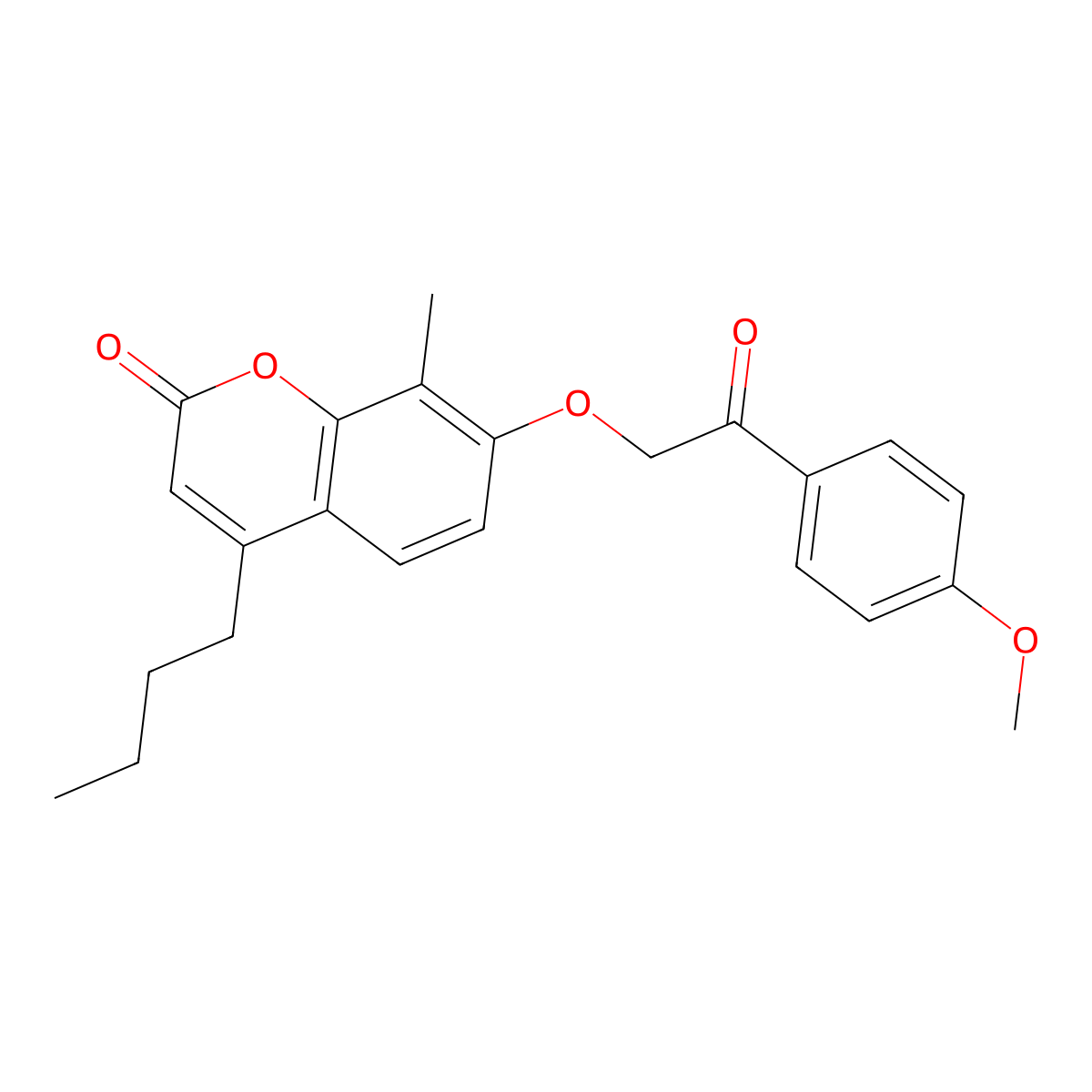 4-butyl-7-[2-(4-methoxyphenyl)-2-oxoethoxy]-8-methyl-2H-chromen-2-one molecular structure, CAS 374766-33-3
