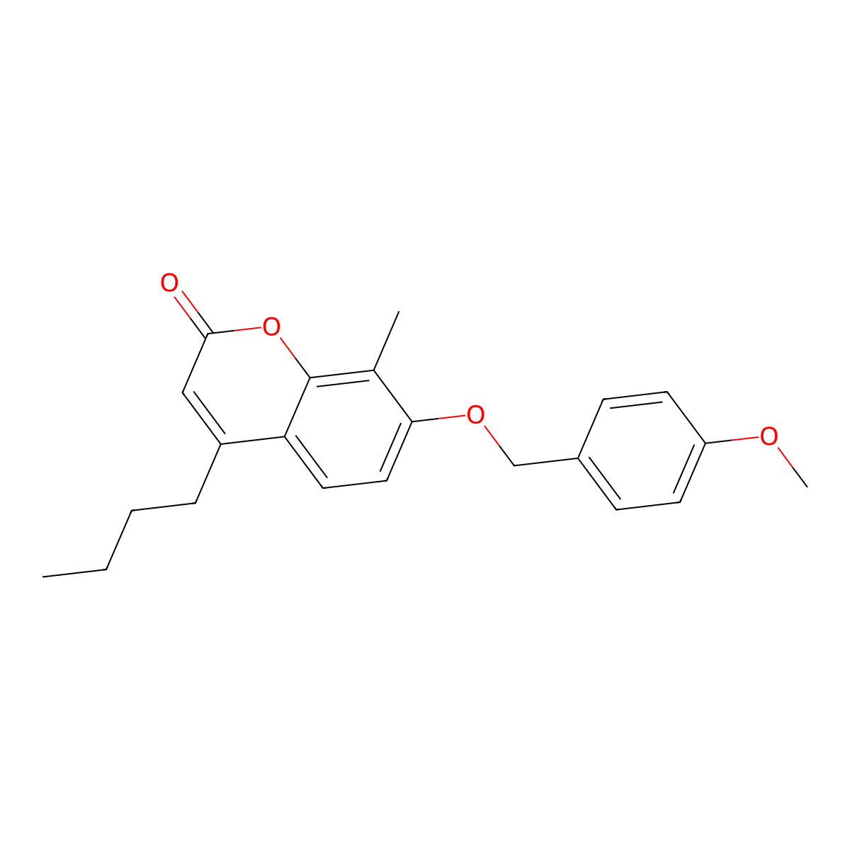 4-butyl-7-[(4-methoxybenzyl)oxy]-8-methyl-2H-chromen-2-one molecular structure, CAS 374766-37-7