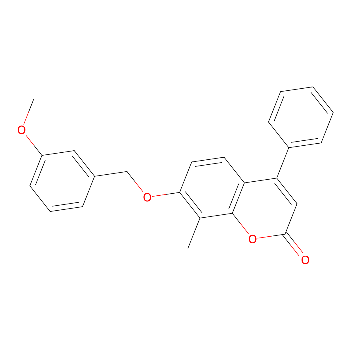 7-[(3-Methoxyphenyl)methoxy]-8-methyl-4-phenylchromen-2-one molecular structure, CAS 374766-41-3