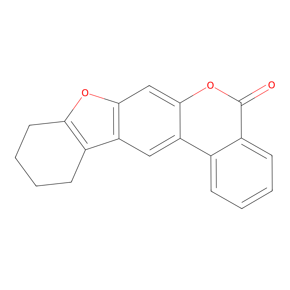 9,10,11,12-tetrahydro-5H-benzo[c][1]benzofuro[3,2-g]chromen-5-one molecular structure, CAS 374766-42-4