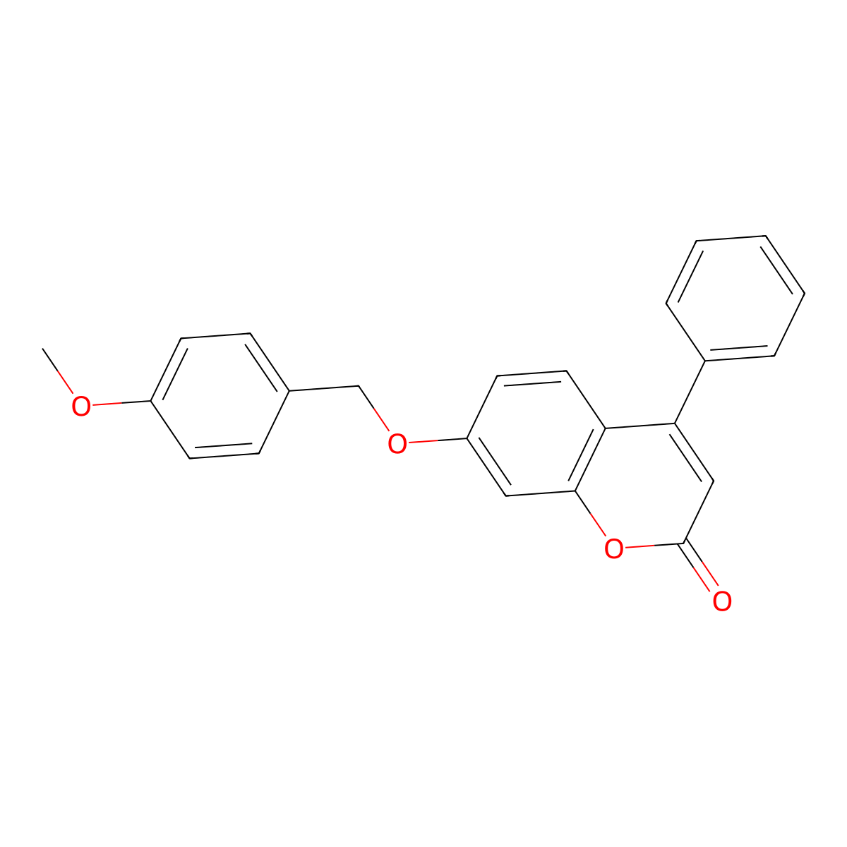 7-((4-Methoxybenzyl)oxy)-4-phenyl-2H-chromen-2-one molecular structure, CAS 374766-48-0