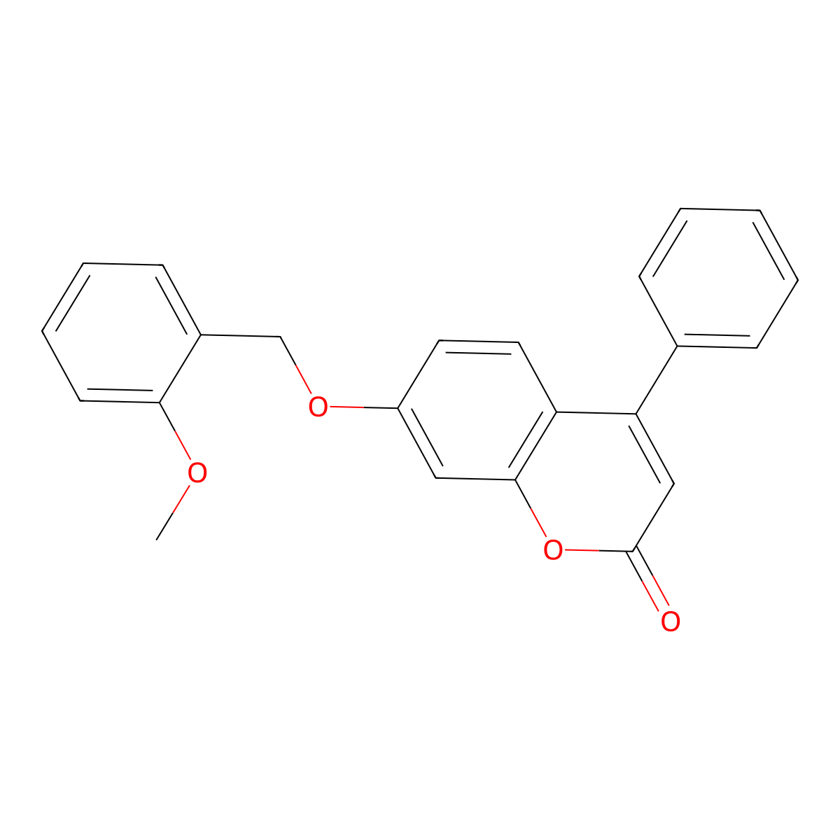 7-[(2-methoxybenzyl)oxy]-4-phenyl-2H-chromen-2-one molecular structure, CAS 374766-64-0