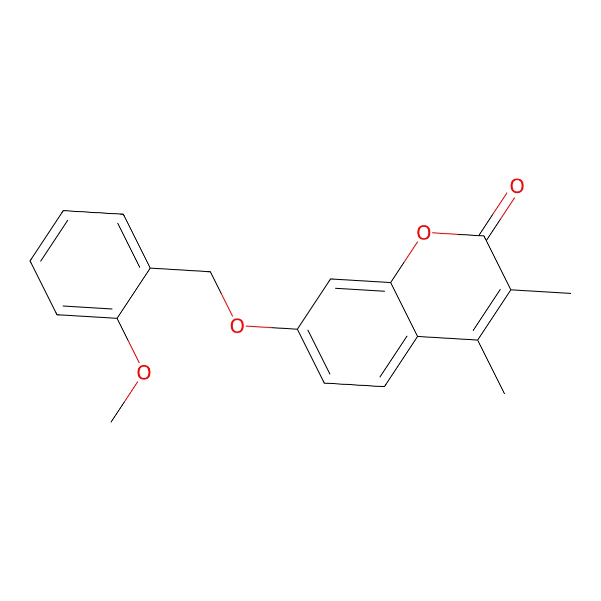 7-[(2-methoxybenzyl)oxy]-3,4-dimethyl-2H-chromen-2-one molecular structure, CAS 374766-78-6