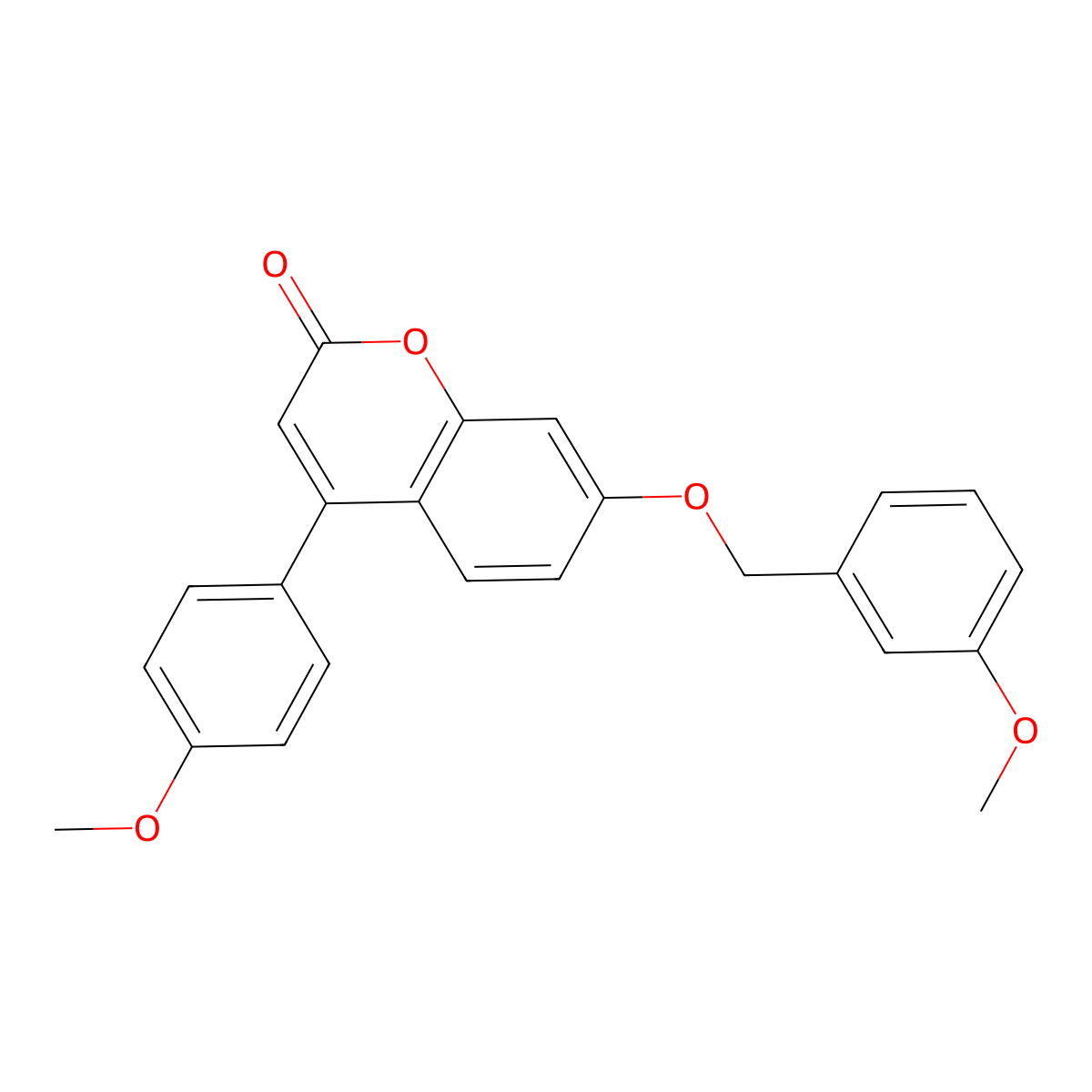4-(4-Methoxyphenyl)-7-[(3-methoxyphenyl)methoxy]chromen-2-one molecular structure, CAS 374766-82-2