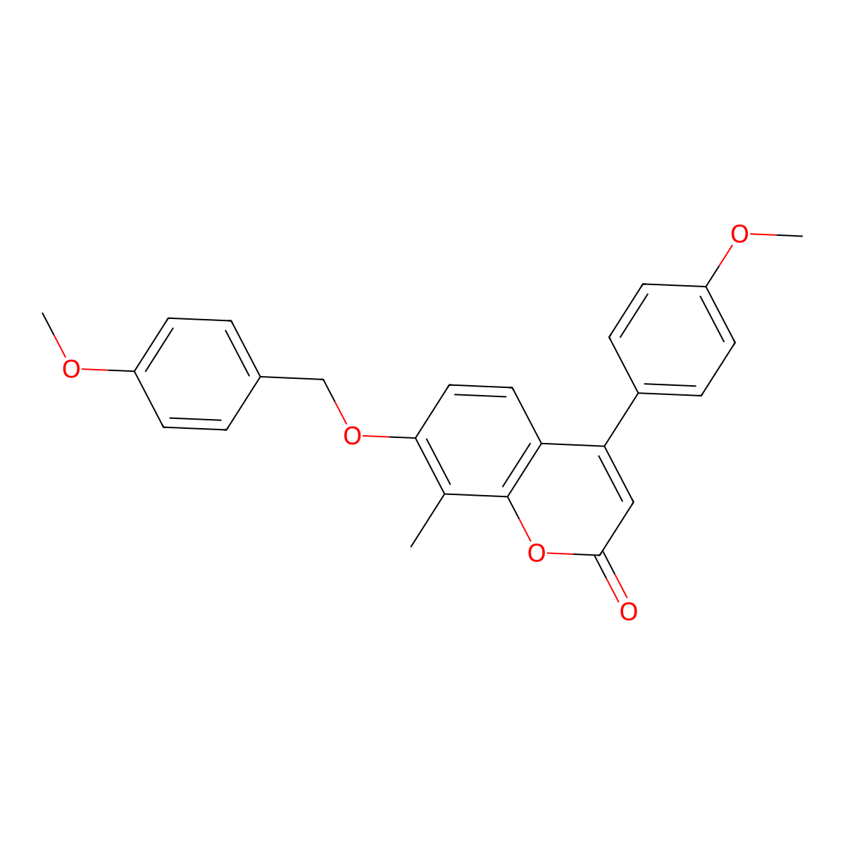 4-(4-Methoxyphenyl)-7-[(4-methoxyphenyl)methoxy]-8-methylchromen-2-one molecular structure, CAS 374766-84-4