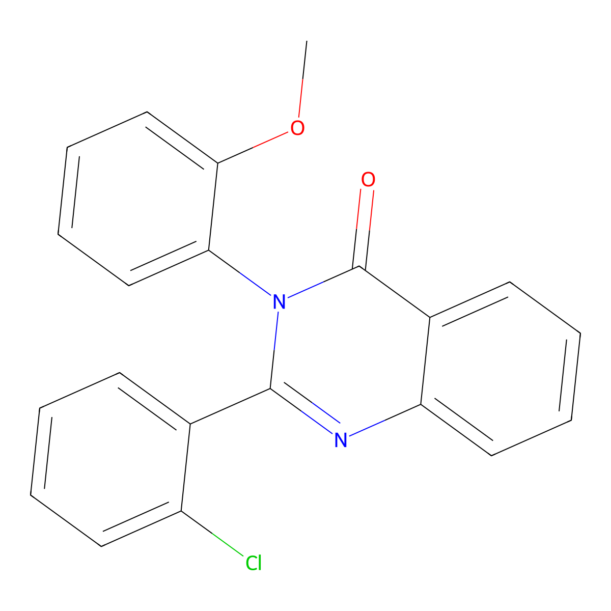 2-(2-Chlorophenyl)-3-(2-methoxyphenyl)quinazolin-4-one molecular structure, CAS 374766-93-5