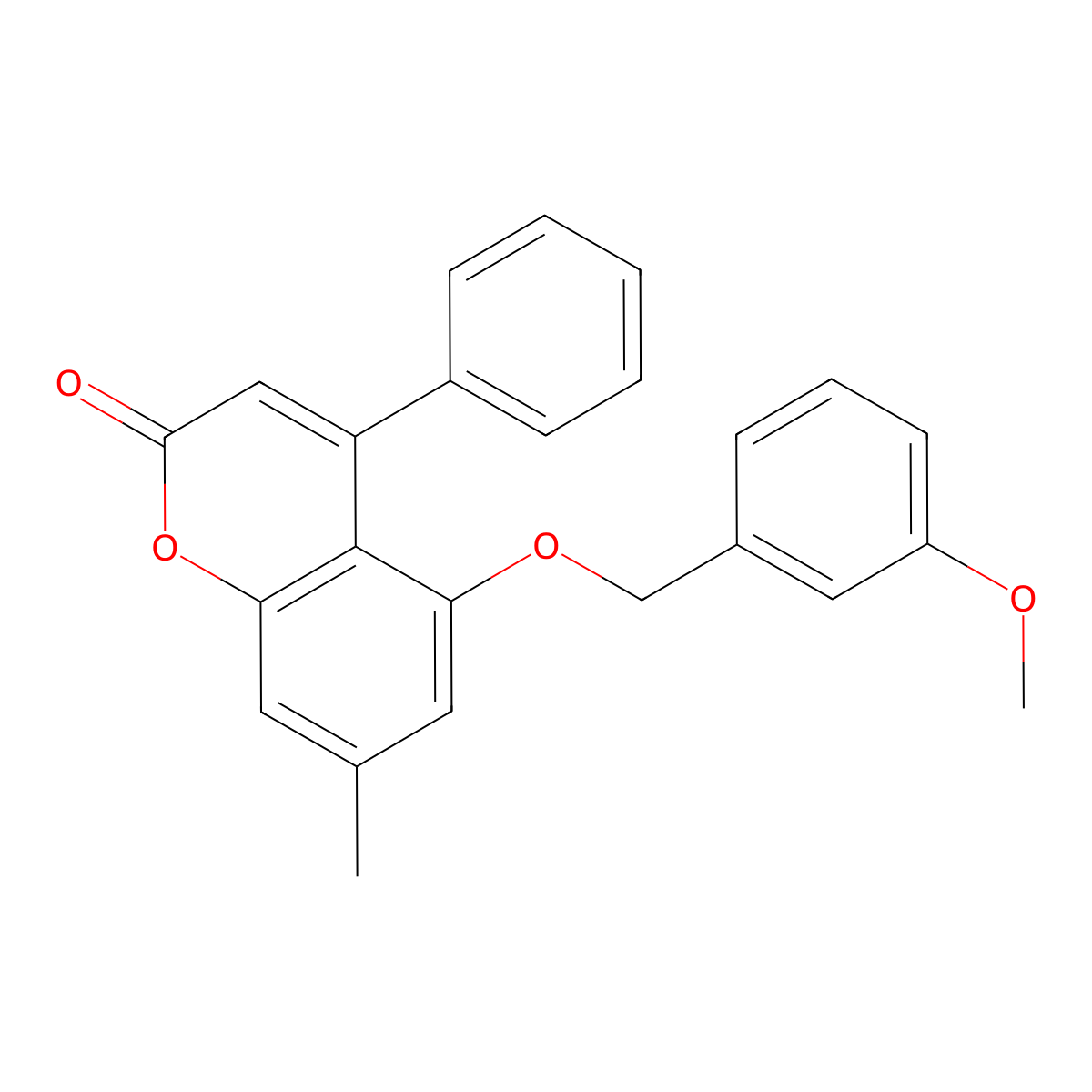 5-[(3-methoxybenzyl)oxy]-7-methyl-4-phenyl-2H-chromen-2-one molecular structure, CAS 374767-17-6
