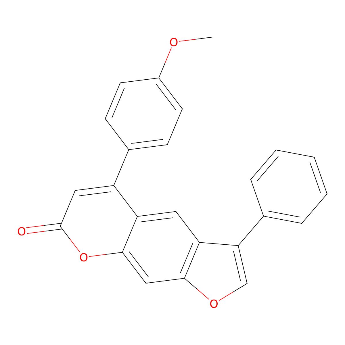 5-(4-methoxyphenyl)-3-phenyl-7H-furo[3,2-g]chromen-7-one molecular structure, CAS 374767-24-5