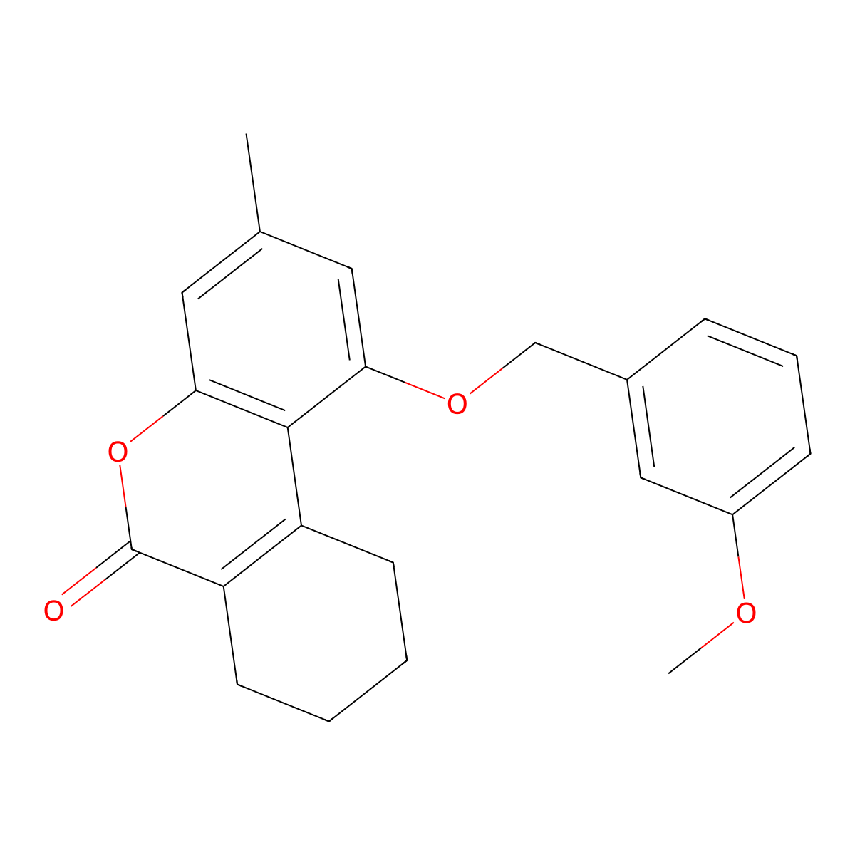 1-[(3-methoxybenzyl)oxy]-3-methyl-7,8,9,10-tetrahydro-6H-benzo[c]chromen-6-one molecular structure, CAS 374767-29-0