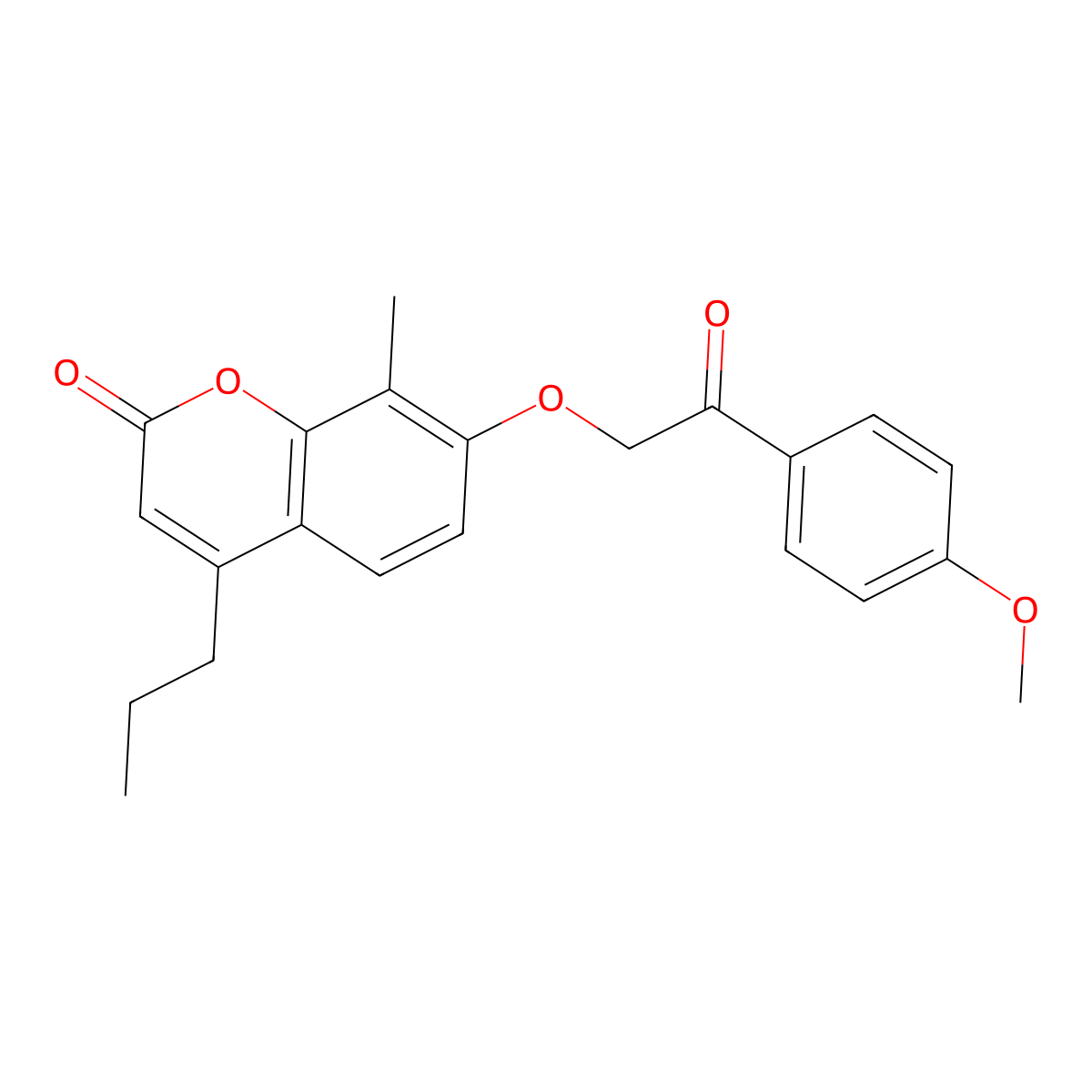 7-[2-(4-methoxyphenyl)-2-oxoethoxy]-8-methyl-4-propyl-2H-chromen-2-one molecular structure, CAS 374767-47-2