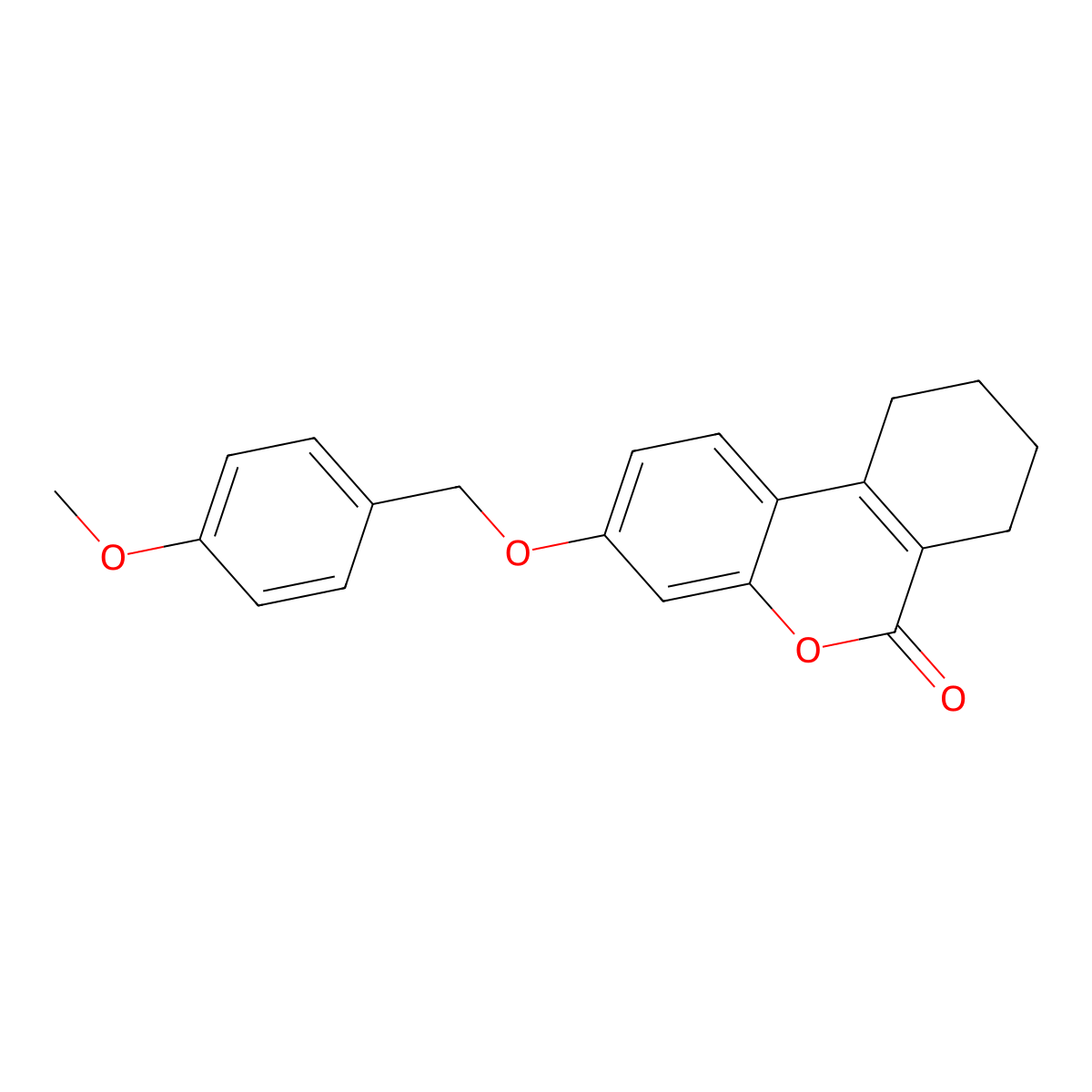 3-[(4-methoxybenzyl)oxy]-7,8,9,10-tetrahydro-6H-benzo[c]chromen-6-one molecular structure, CAS 374767-88-1