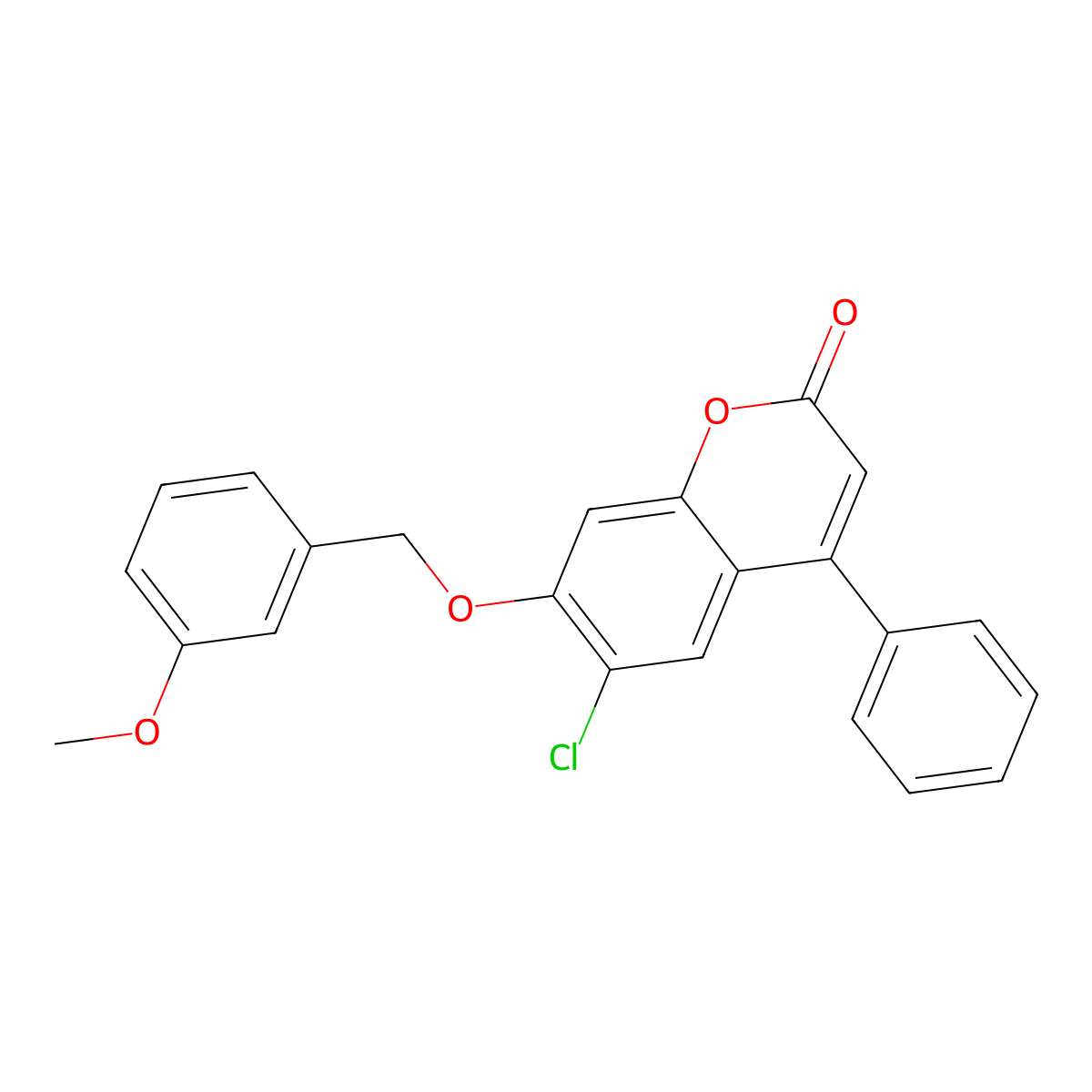 6-chloro-7-[(3-methoxybenzyl)oxy]-4-phenyl-2H-chromen-2-one molecular structure, CAS 374767-92-7