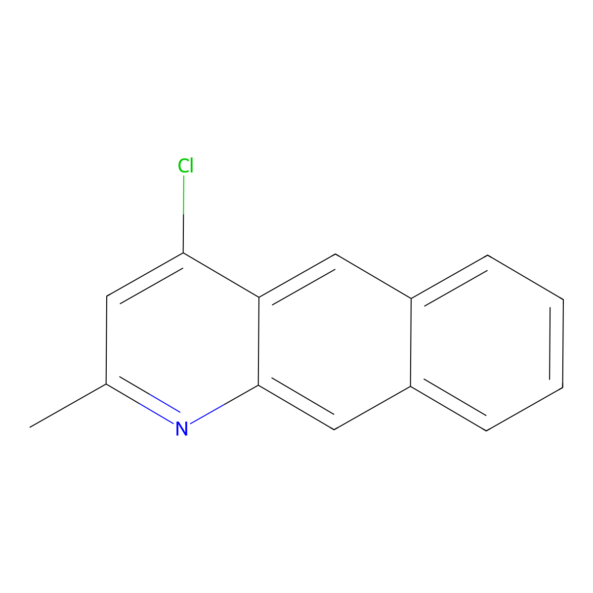 4-Chloro-2-methylbenzo[g]quinoline molecular structure, CAS 374767-95-0