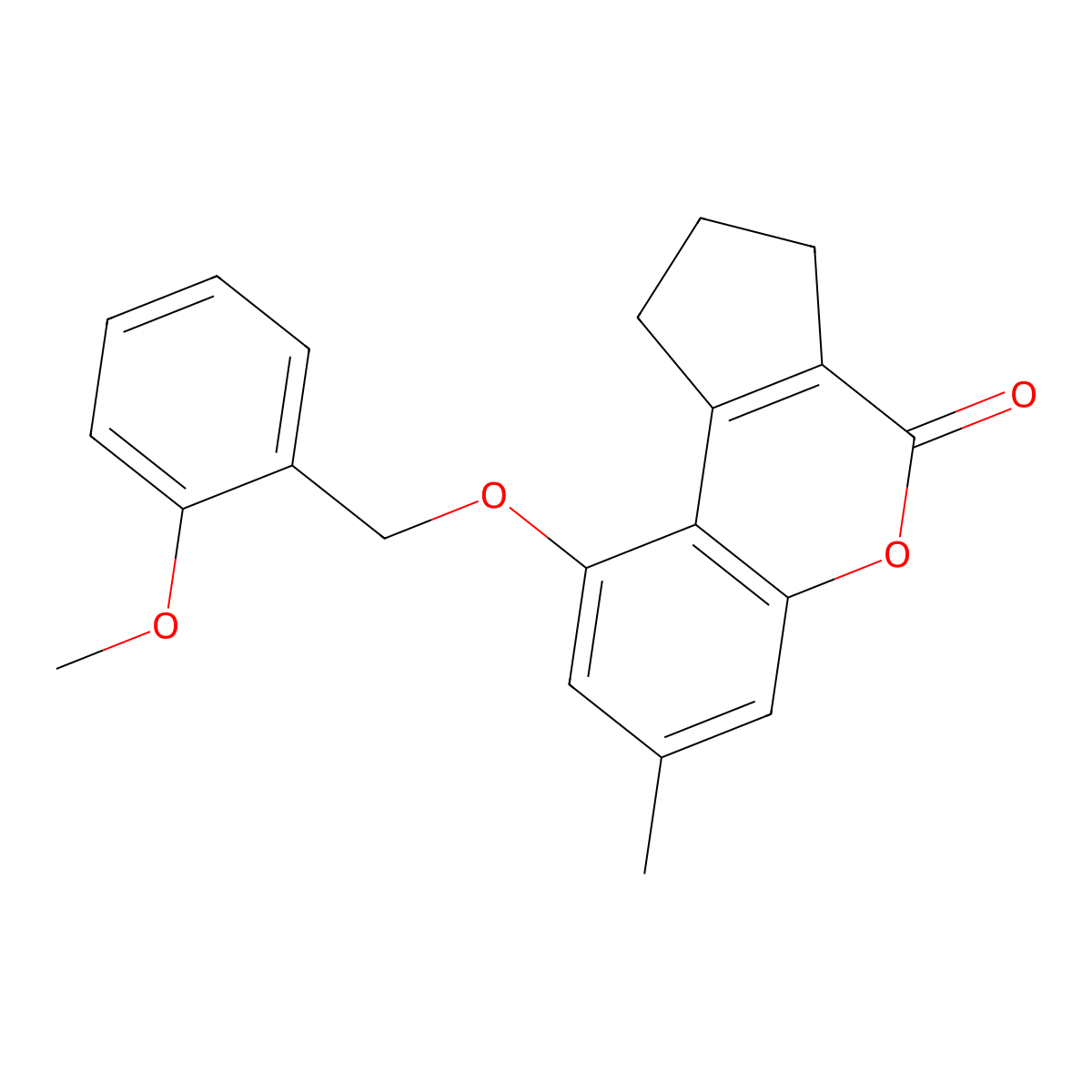 9-[(2-methoxybenzyl)oxy]-7-methyl-2,3-dihydrocyclopenta[c]chromen-4(1H)-one molecular structure, CAS 374768-04-4