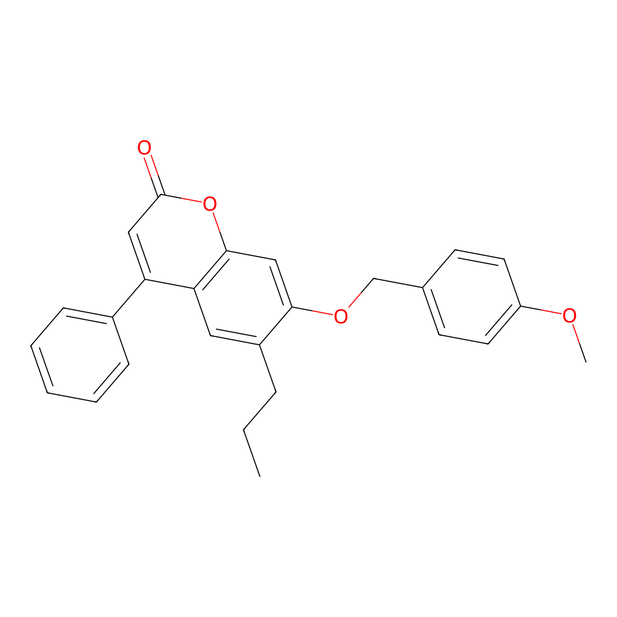 7-[(4-methoxybenzyl)oxy]-4-phenyl-6-propyl-2H-chromen-2-one molecular structure, CAS 374768-42-0