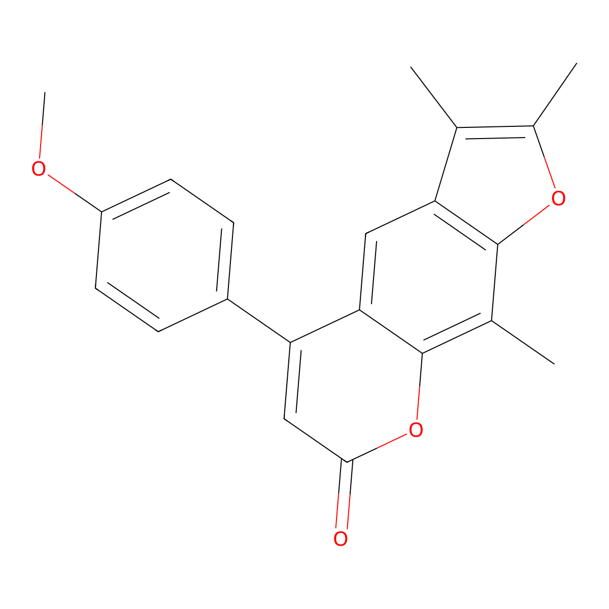 5-(4-methoxyphenyl)-2,3,9-trimethyl-7H-furo[3,2-g]chromen-7-one molecular structure, CAS 374768-53-3