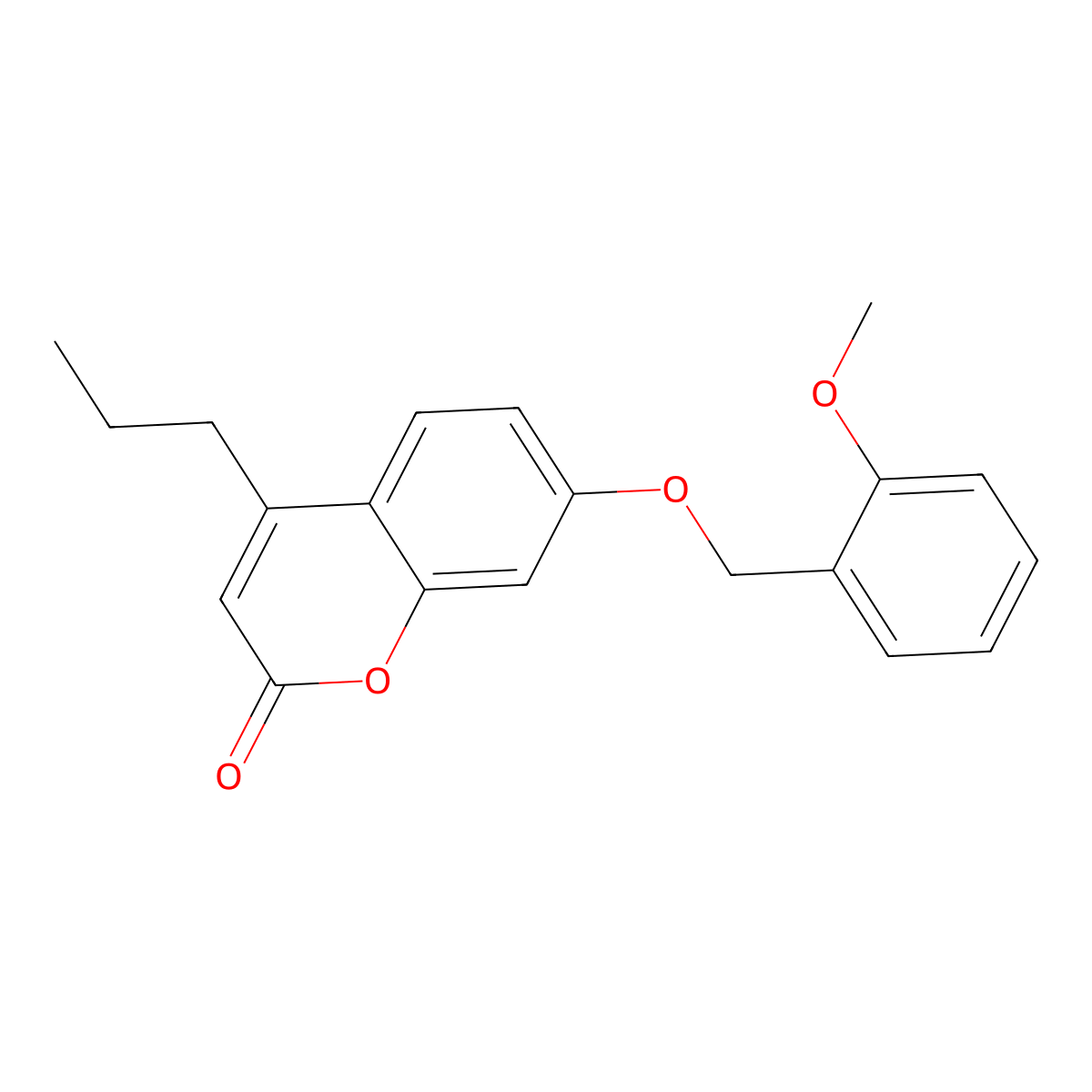 7-[(2-methoxybenzyl)oxy]-4-propyl-2H-chromen-2-one molecular structure, CAS 374768-79-3