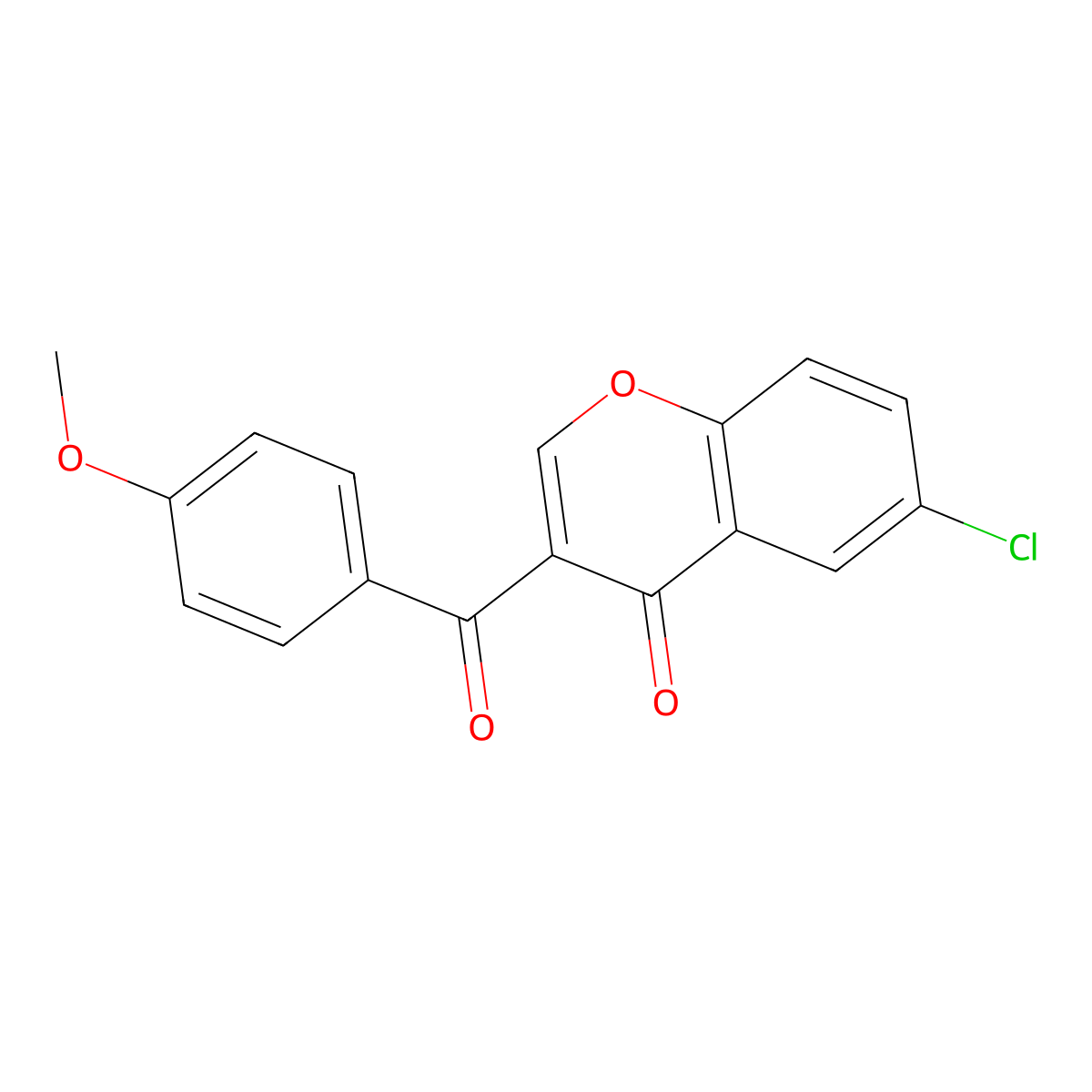 6-Chloro-3-(4-methoxybenzoyl)chromen-4-one molecular structure, CAS 374771-67-2