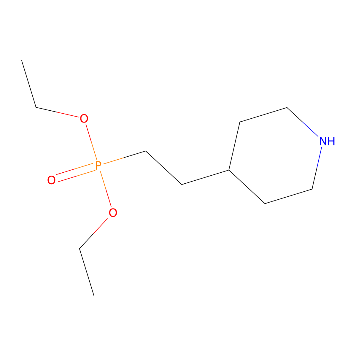 Diethyl (2-(piperidin-4-yl)ethyl)phosphonate molecular structure, CAS 374776-33-7
