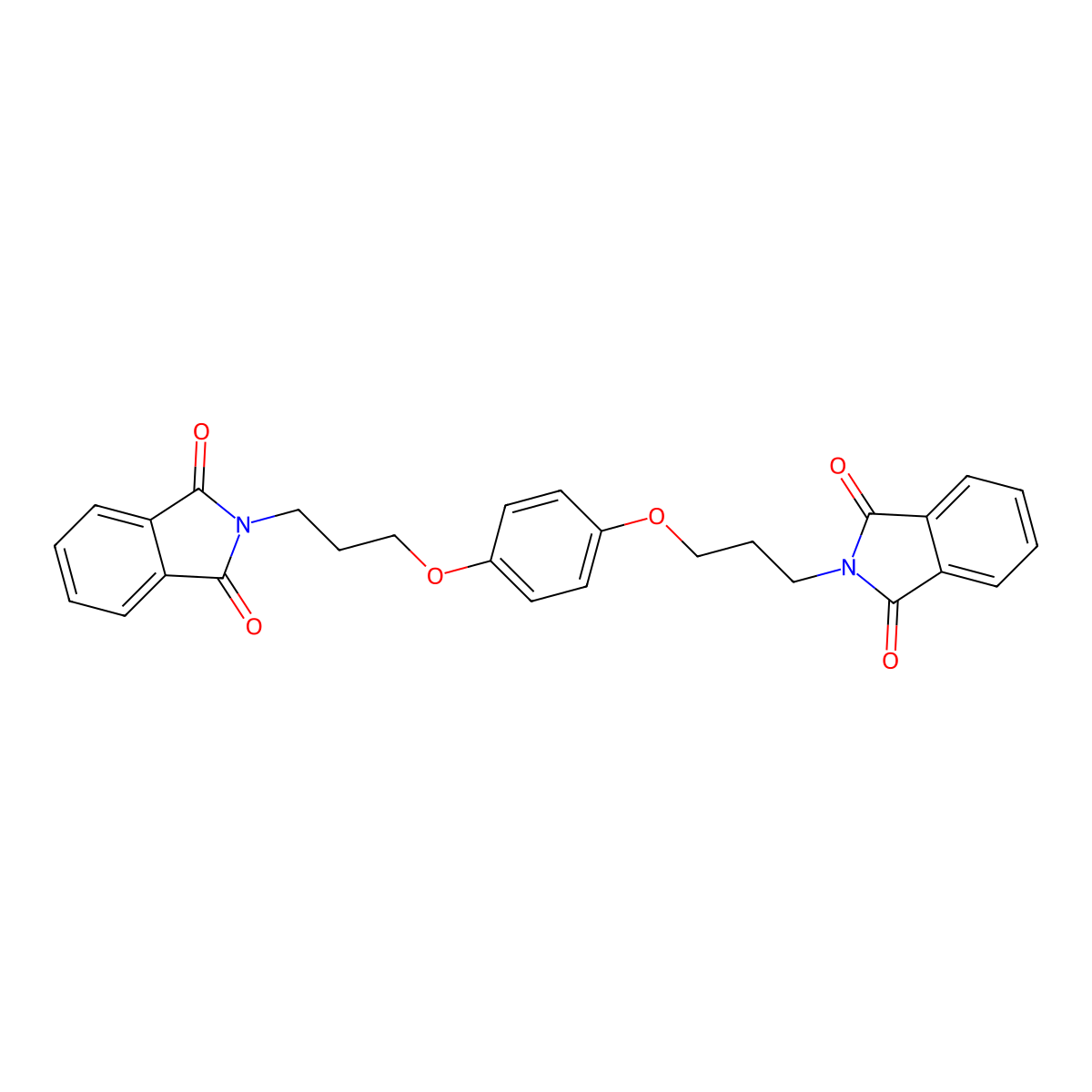 2-[3-[4-[3-(1,3-Dioxoisoindol-2-yl)propoxy]phenoxy]propyl]isoindole-1,3-dione molecular structure, CAS 374788-63-3