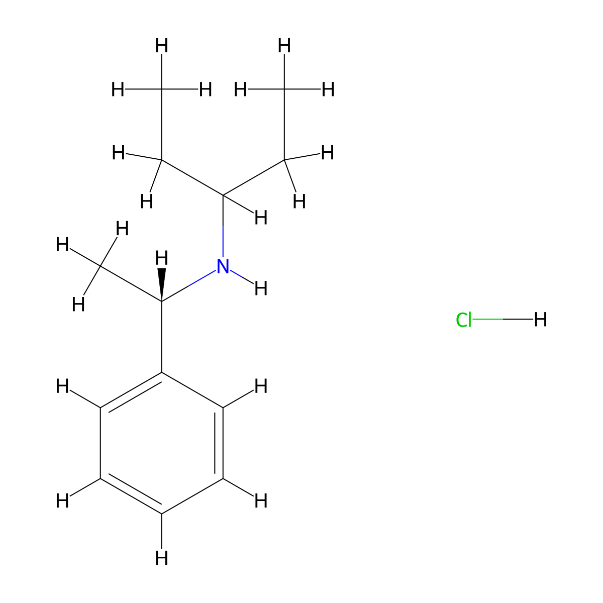 (S)-N-(1-Phenylethyl)pentan-3-amine hydrochloride molecular structure, CAS 374790-92-8