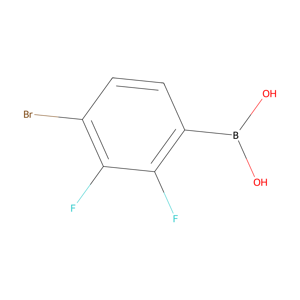 4-Bromo-2,3-difluorobenzeneboronic acid molecular structure, CAS 374790-99-5