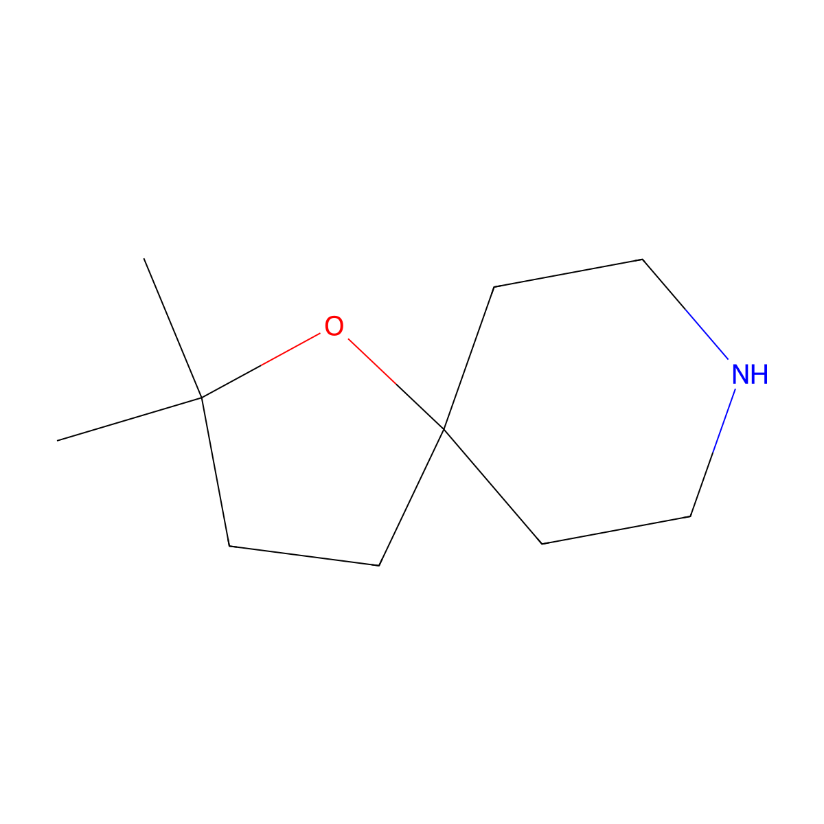 2,2-Dimethyl-1-oxa-8-azaspiro[4.5]decane molecular structure, CAS 374794-94-2