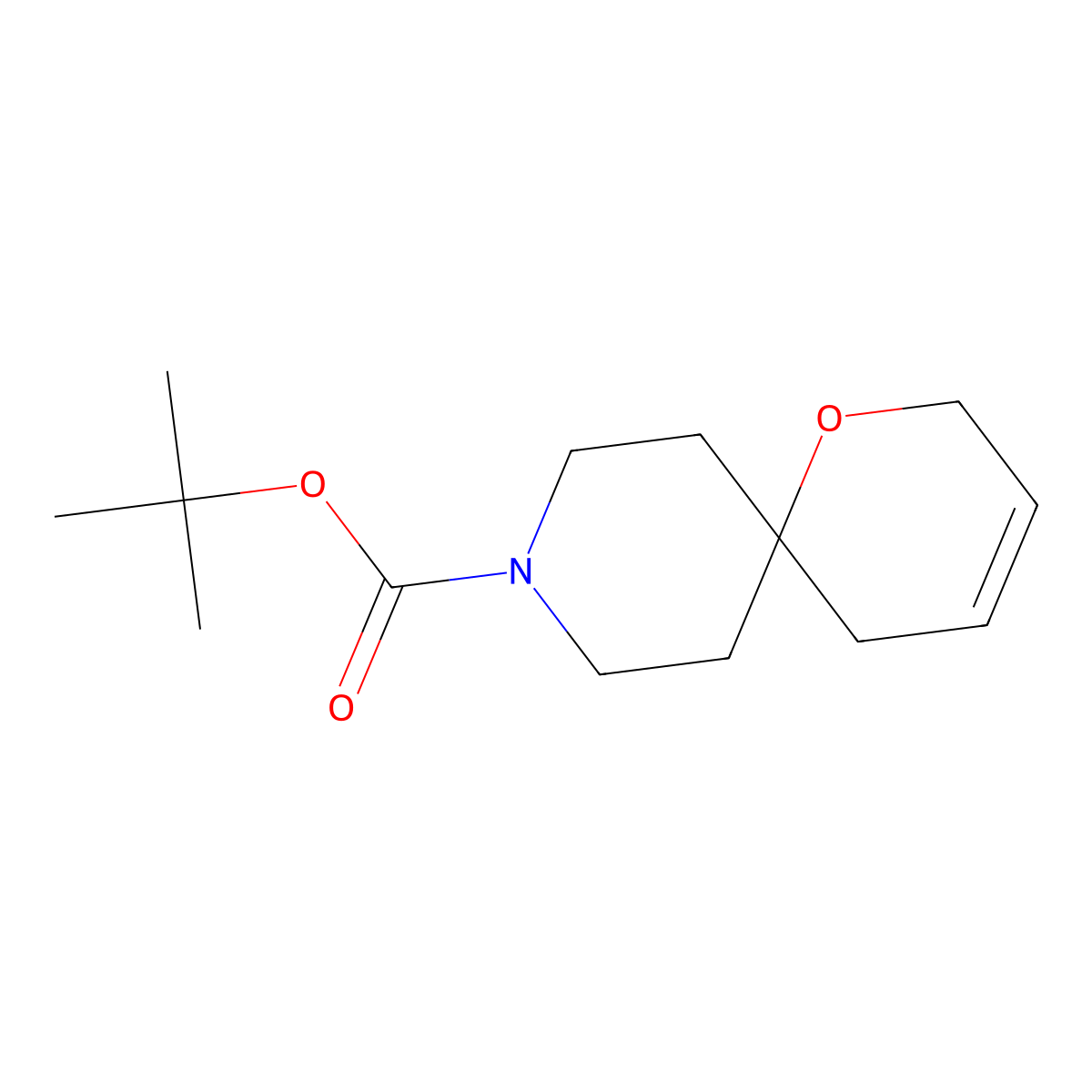 Tert-butyl 1-oxa-9-azaspiro[5.5]undec-3-ene-9-carboxylate molecular structure, CAS 374795-40-1