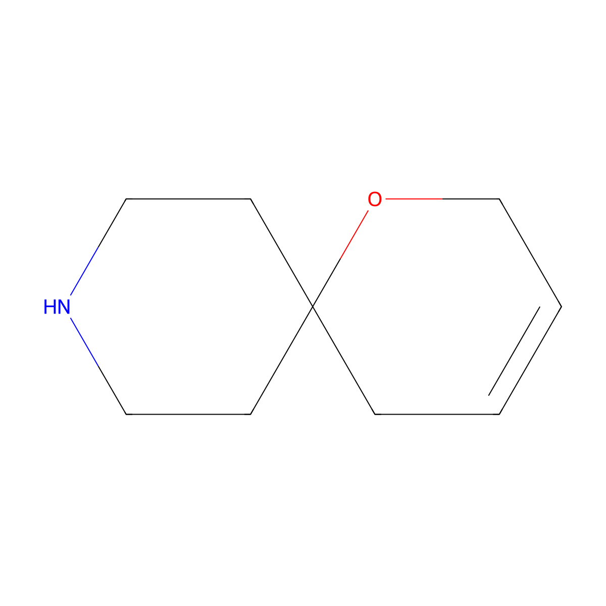 1-Oxa-9-azaspiro[5.5]undec-3-ene molecular structure, CAS 374795-41-2