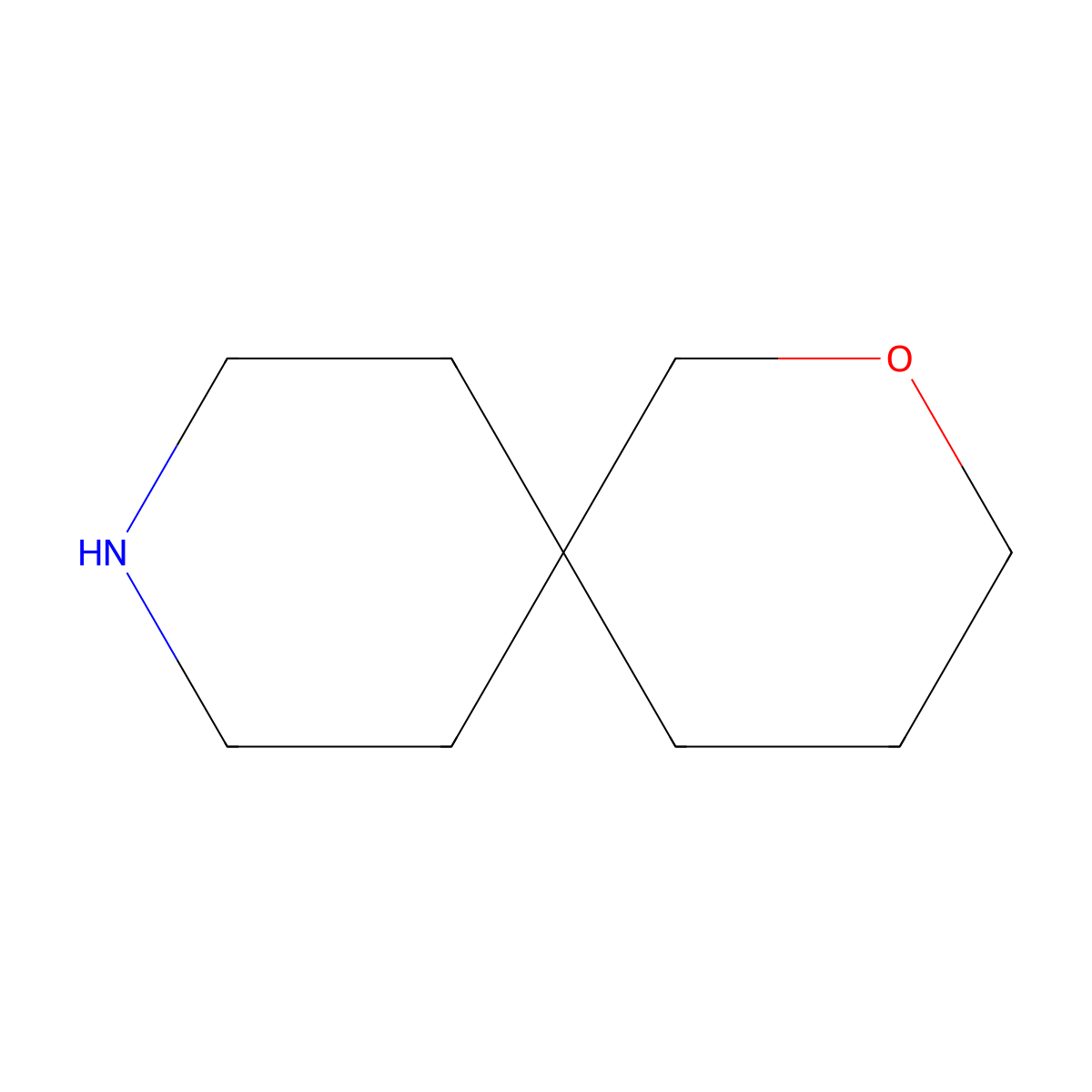 2-Oxa-9-azaspiro[5.5]undecane molecular structure, CAS 374795-48-9