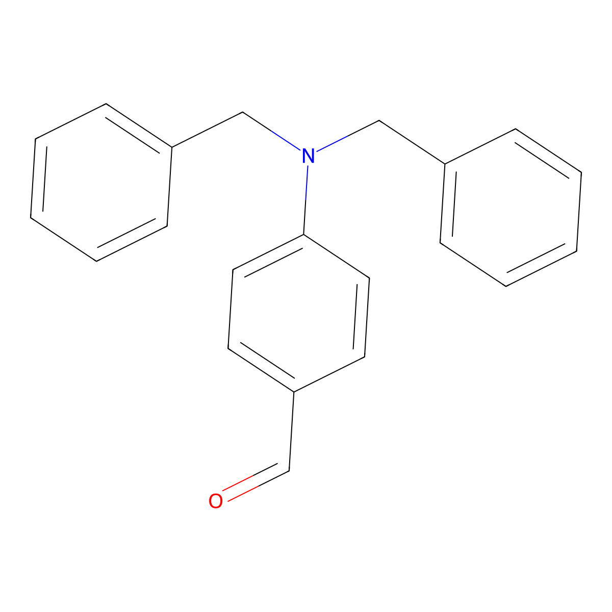 4-(Dibenzylamino)benzaldehyde molecular structure, CAS 3748-17-2