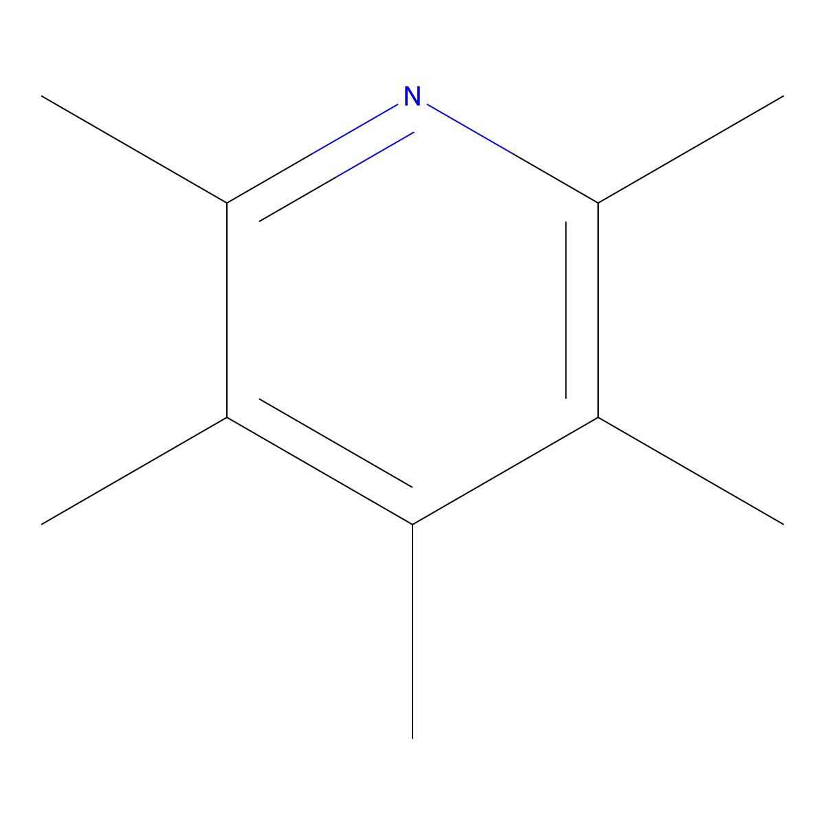 2,3,4,5,6-Pentamethylpyridine molecular structure, CAS 3748-83-2