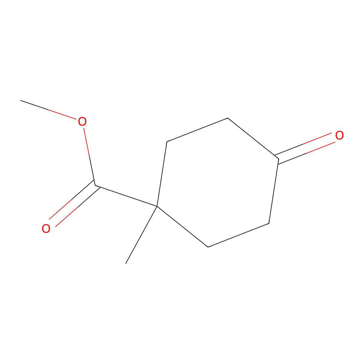 Methyl 1-methyl-4-oxocyclohexane-1-carboxylate molecular structure, CAS 37480-41-4