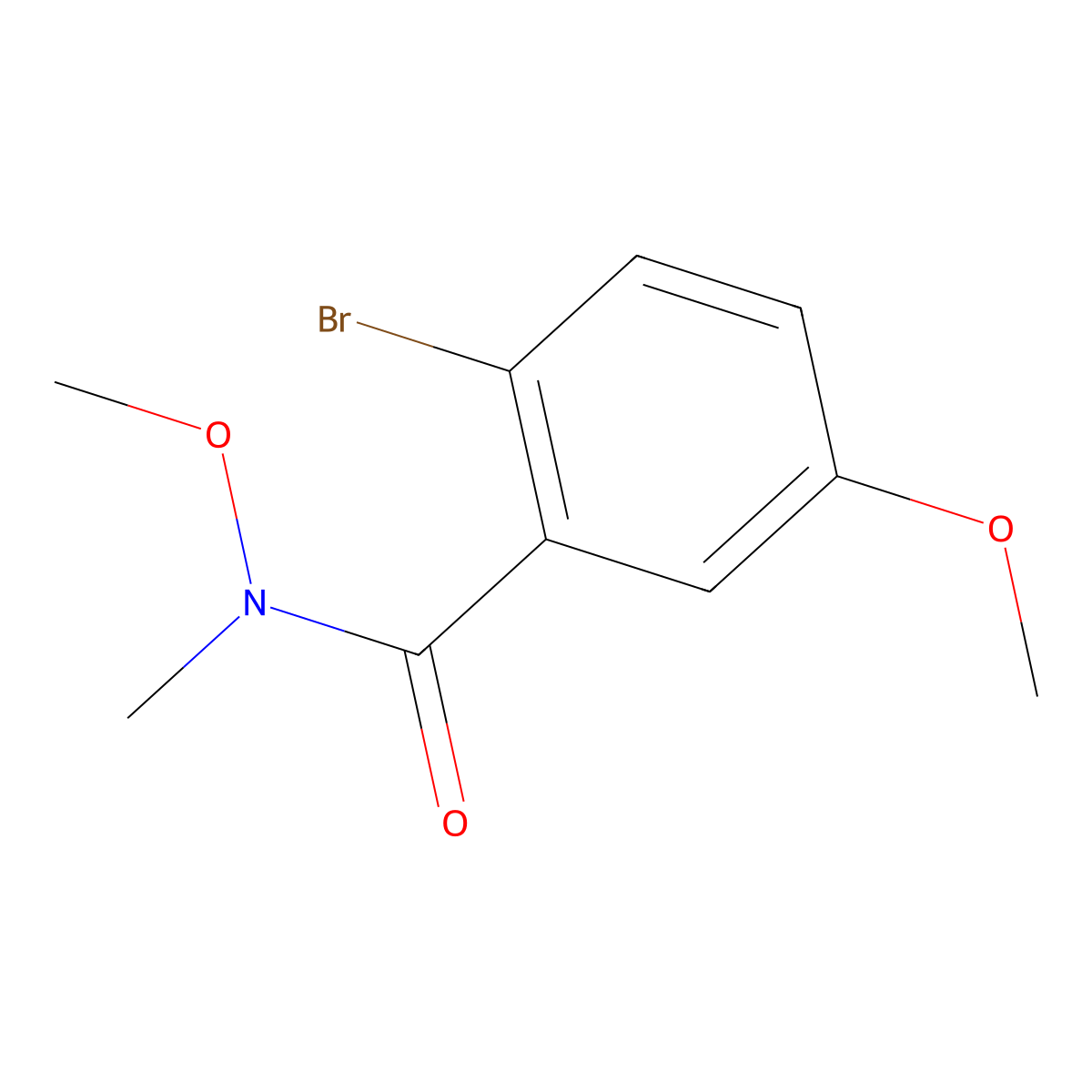 2-bromo-N,5-dimethoxy-N-methylbenzamide molecular structure, CAS 374803-67-5