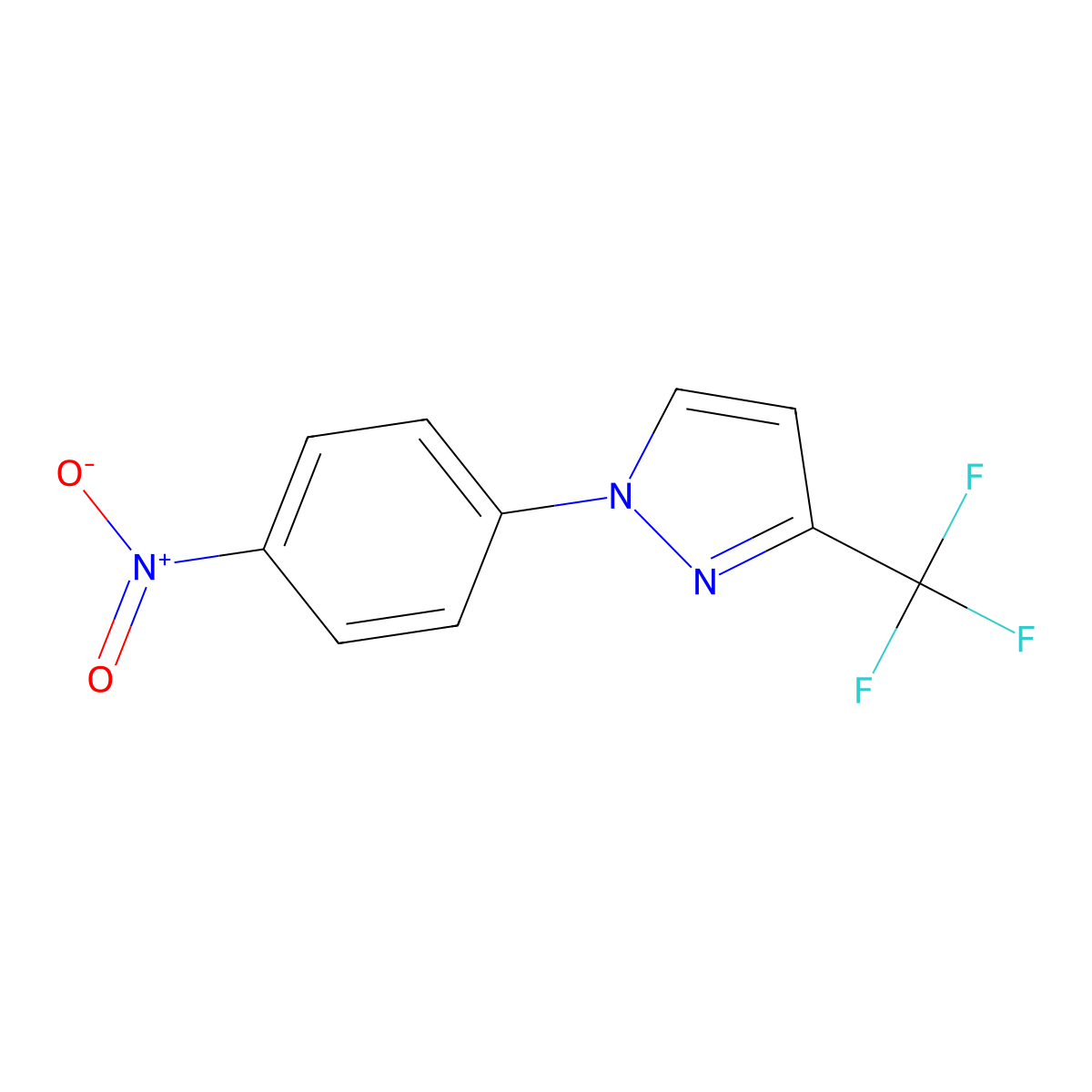 1-(4-Nitrophenyl)-3-(trifluoromethyl)-1H-pyrazole molecular structure, CAS 374814-16-1