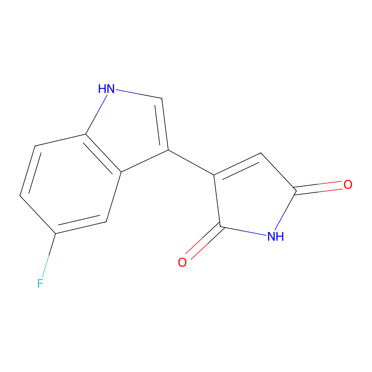 3-(5-Fluoro-1h-indol-3-yl)-1h-pyrrole-2,5-dione molecular structure, CAS 374818-58-3