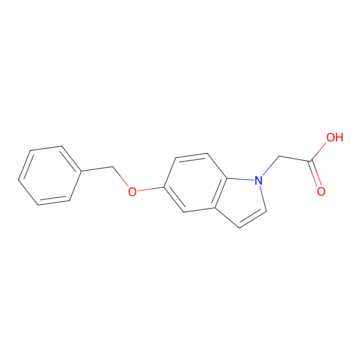 (5-(benzyloxy)-1H-indol-1-yl)acetic acid molecular structure, CAS 374818-88-9