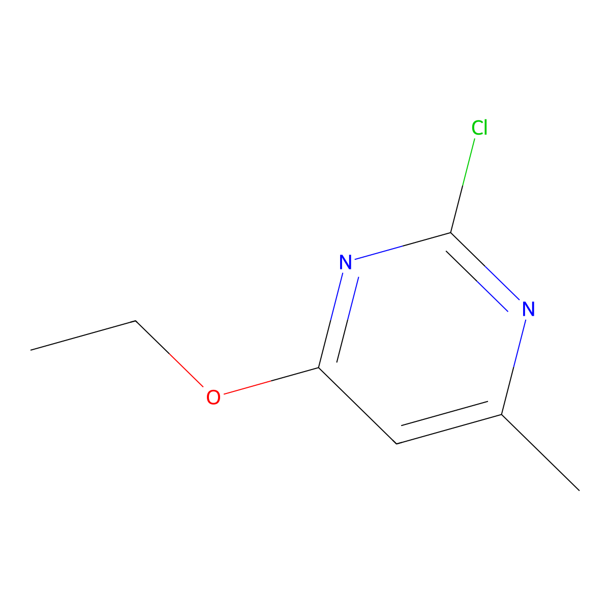2-Chloro-4-ethoxy-6-methylpyrimidine molecular structure, CAS 37482-64-7