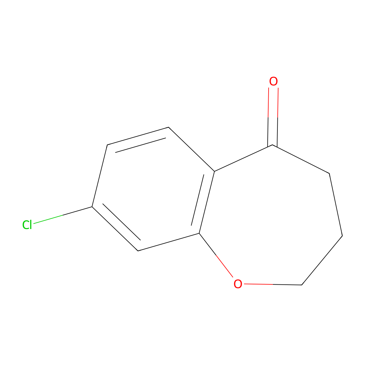 8-Chloro-2,3,4,5-tetrahydro-1-benzoxepin-5-one molecular structure, CAS 37483-57-1